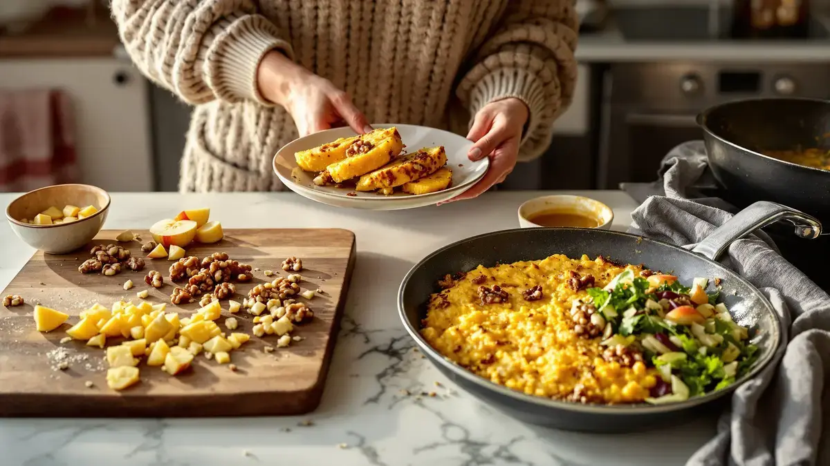 I recycle my polenta with this tasty skillet gratin recipe ready in 20 minutes